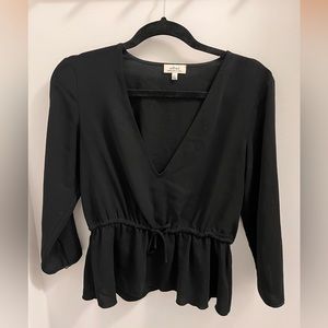 Wilfred V-neck Drawstring Blouse